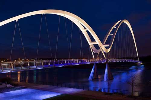 Projects (image shows  lighting display on Northshore Bridge)